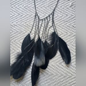 Black Feather Necklace
